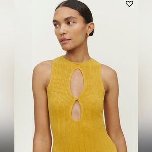 Reformation Mustard Yellow Dress